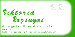 viktoria rozsnyai business card